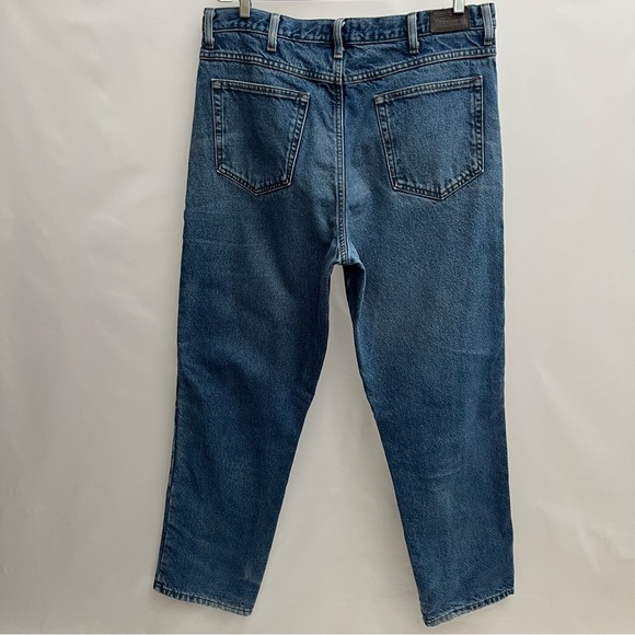 L.L. Bean Flannel Lined Jeans - Vintage 80s 90s Faded - Plaid - Heavyweight - Picture 6 of 8